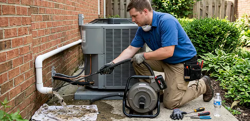 AC Unit Drain Pipe Cleaning in Fort Mill