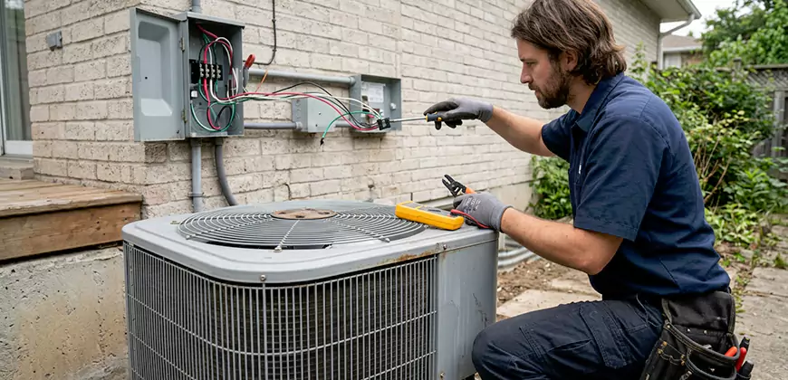 Exterior AC Unit Electrical Repair in Fort Mill